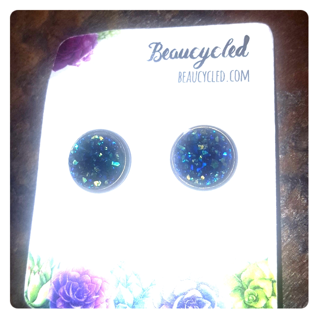 Blue Quartz Studs